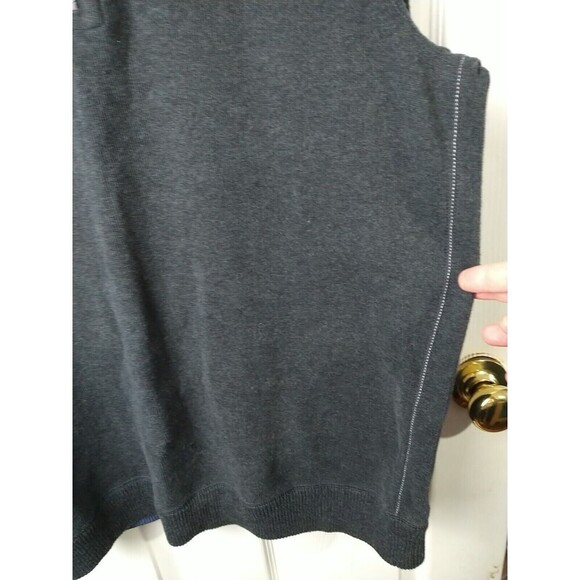 Tommy Bahama Men's Mock 1/4 Zip Grey White Stitched Pullover Sweater. Size XXL* - Picture 5 of 14